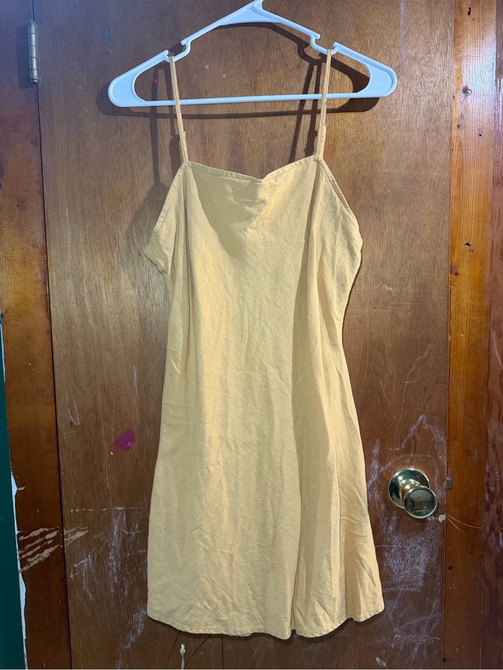 Abercrombie & Fitch Yellow Spaghetti Strap Dress